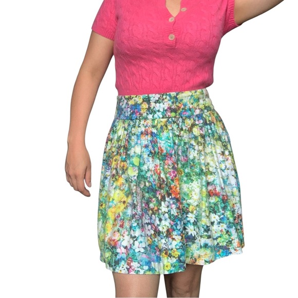 Zara Multicolor Floral Mini Skirt Small - Picture 6 of 9